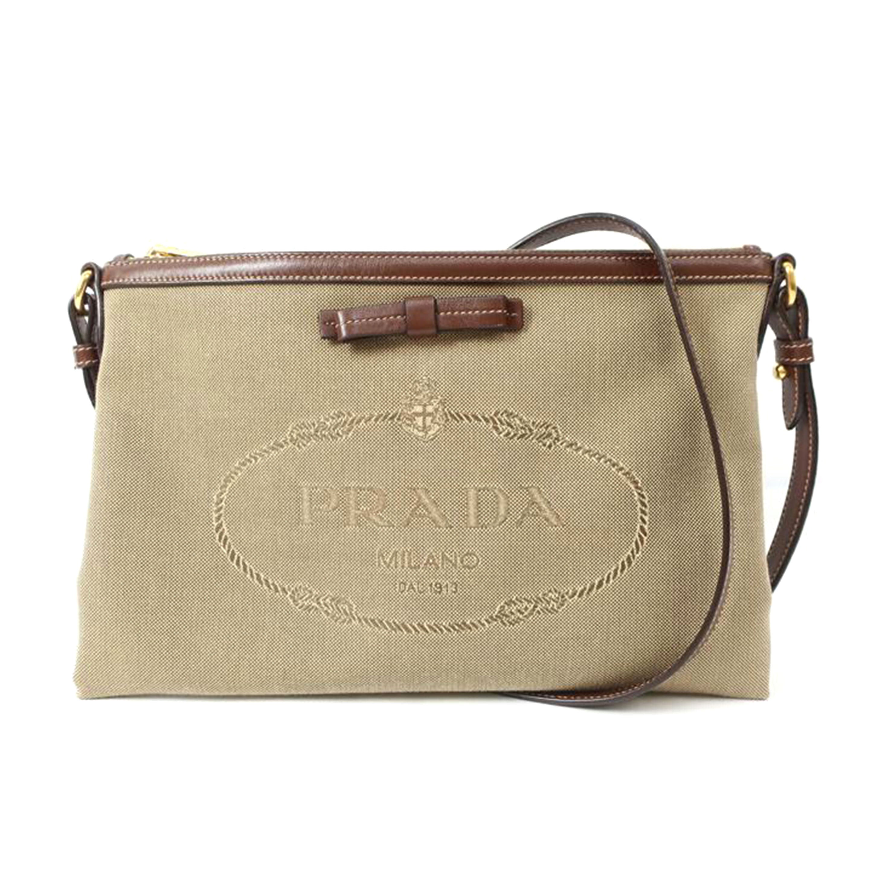 PRADA プラダ/ロゴジャガードショルダー 肩掛けバッグ/1BH050//Aランク/65