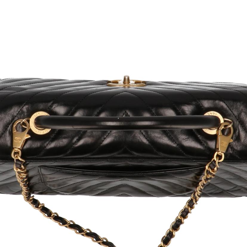 CHANEL シャネル/シェブロンステッチトップハンドル2Wayハンド/A92991//23732779/Aランク/75