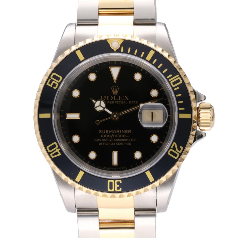 ROLEX ロレックス 腕時計 1997年頃製造 コンビ K18 ステンレス 自動巻き メンズ /サブマリーナ・デイト・ブラック/SS×YG/U番/16613//U439379/ABランク/75