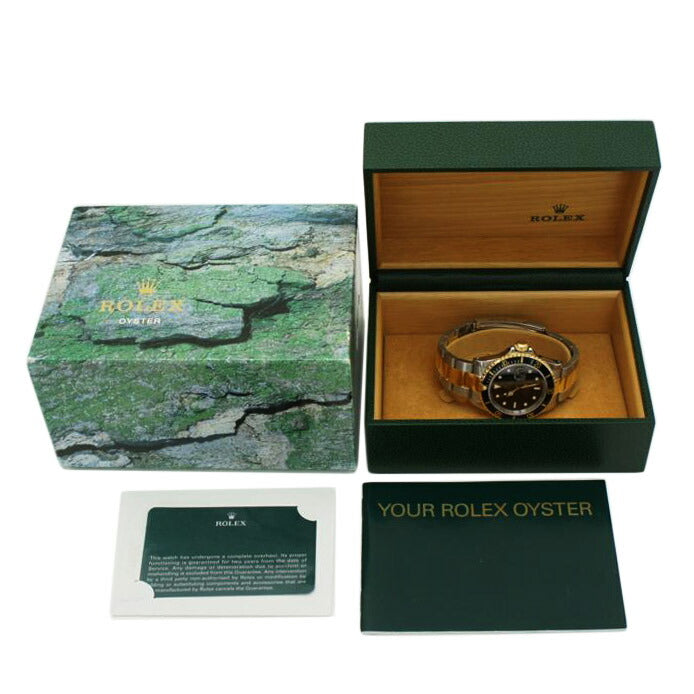 ROLEX ロレックス 腕時計 1997年頃製造 コンビ K18 ステンレス 自動巻き メンズ /サブマリーナ・デイト・ブラック/SS×YG/U番/16613//U439379/ABランク/75