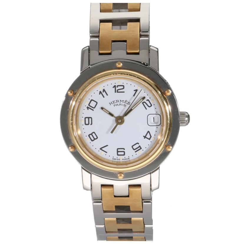 HERMES エルメス/クリッパー・ホワイト/レディース/クオーツ/CL4.220//136****/Aランク/06