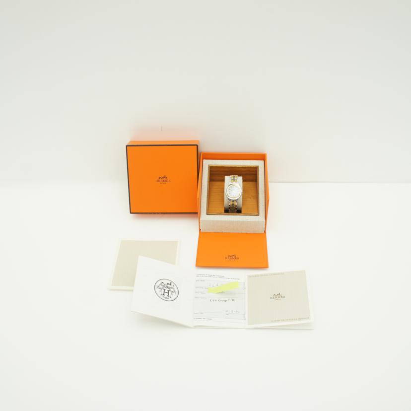 HERMES エルメス/クリッパー・ホワイト/レディース/クオーツ/CL4.220//136****/Aランク/06