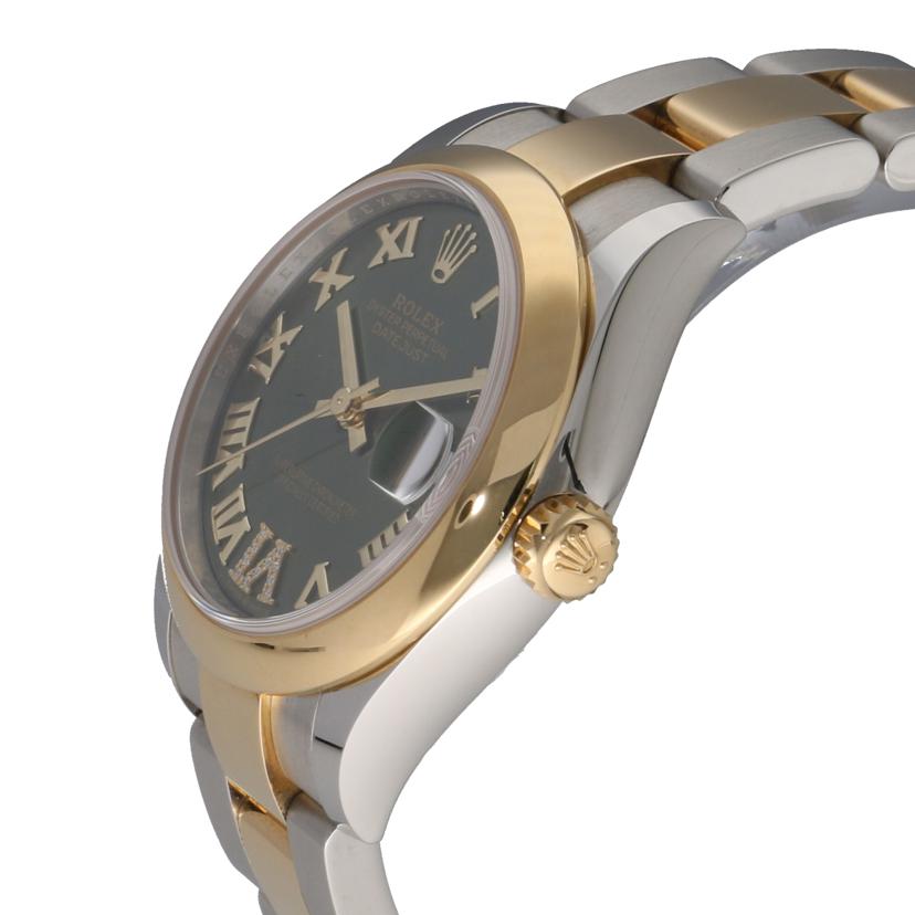 ROLEX ロレックス ランダムシリアル 2021年新ギャラ SS×YG ボーイズ VIダイヤ/デイトジャスト31/オリーブグリーン/ランダム番/278243//RE1*****/Aランク/75