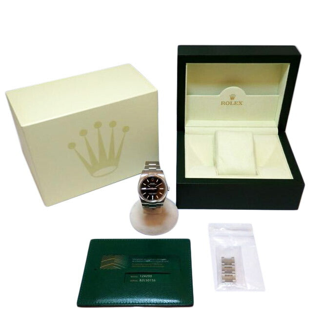 ROLEX ロレックス 腕時計 ランダムシリアル/オイスターパーペチュアル34・ブラック/ランダム番/124200//82L501S6/SAランク/75