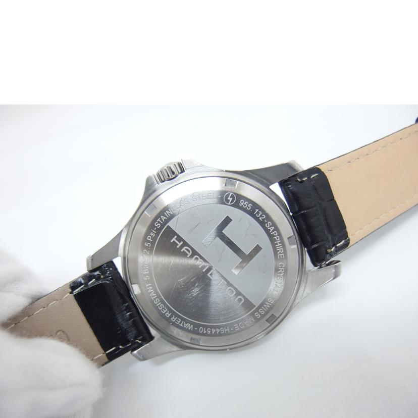 HAMILTON ハミルトン/カーキキングデイデイト/ブラック文字盤/クォーツ/H644510//ABランク/04