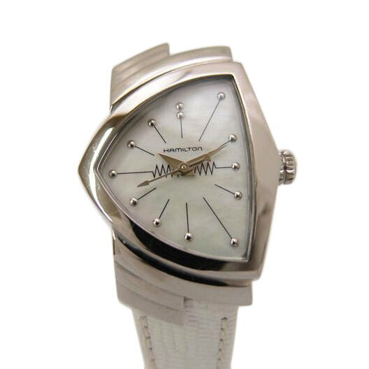 ハミルトン　ベンチュラ　腕時計　ブラック文字盤　革ベルト　レディース　動作確認済