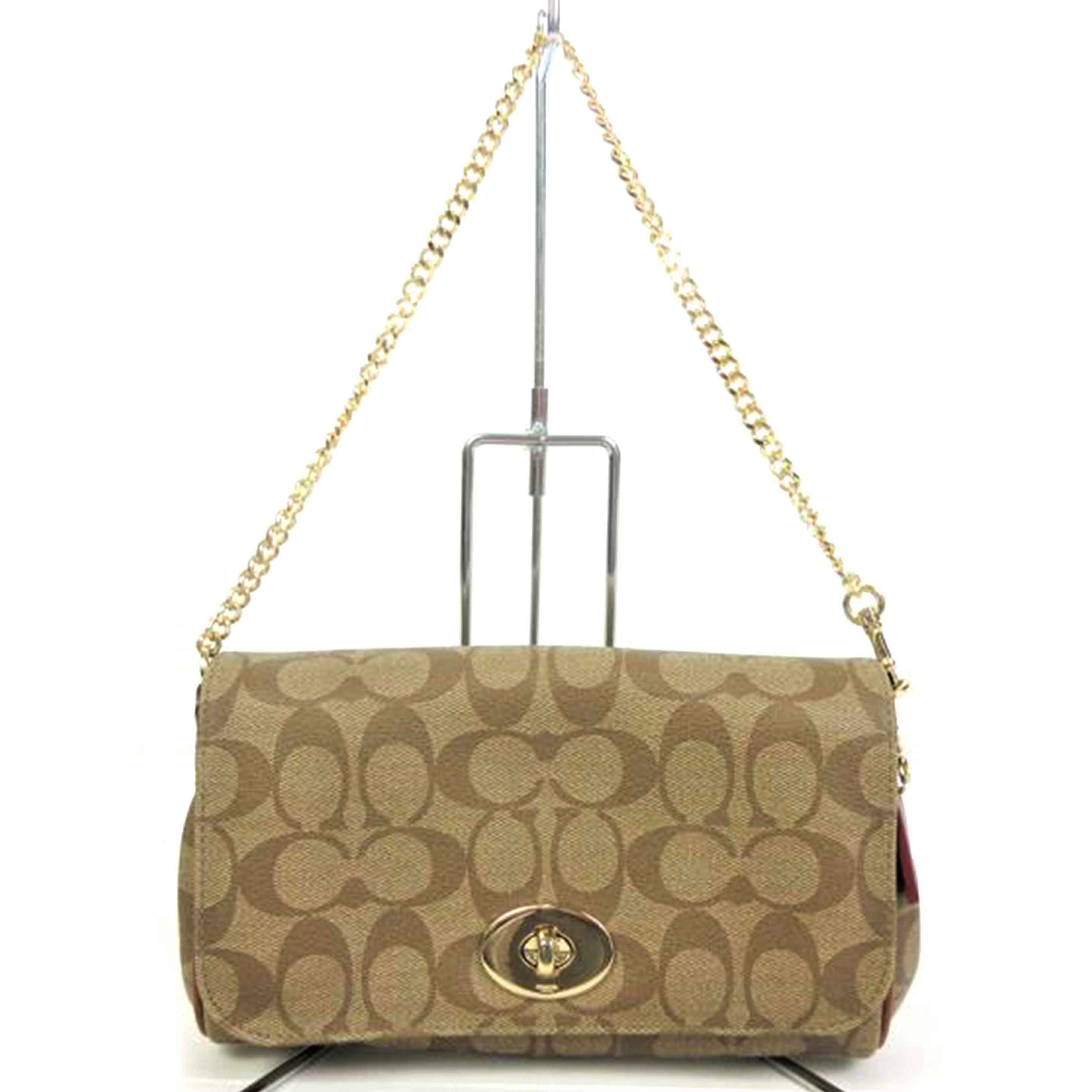 COACH コーチ/シグネチャー ターンロックチェーンショルダー/F34615//A1592/Aランク/70