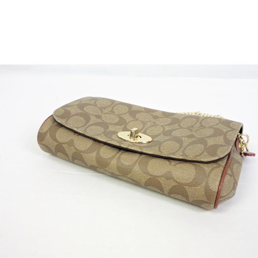 COACH コーチ/シグネチャー ターンロックチェーンショルダー/F34615//A1592/Aランク/70