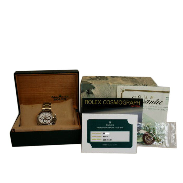 ROLEX ロレックス/コスモグラフデイトナ白文字盤SS/逆6/N番/エルプリメロ搭載/シングルバックル/16520//N47****/Aランク/92