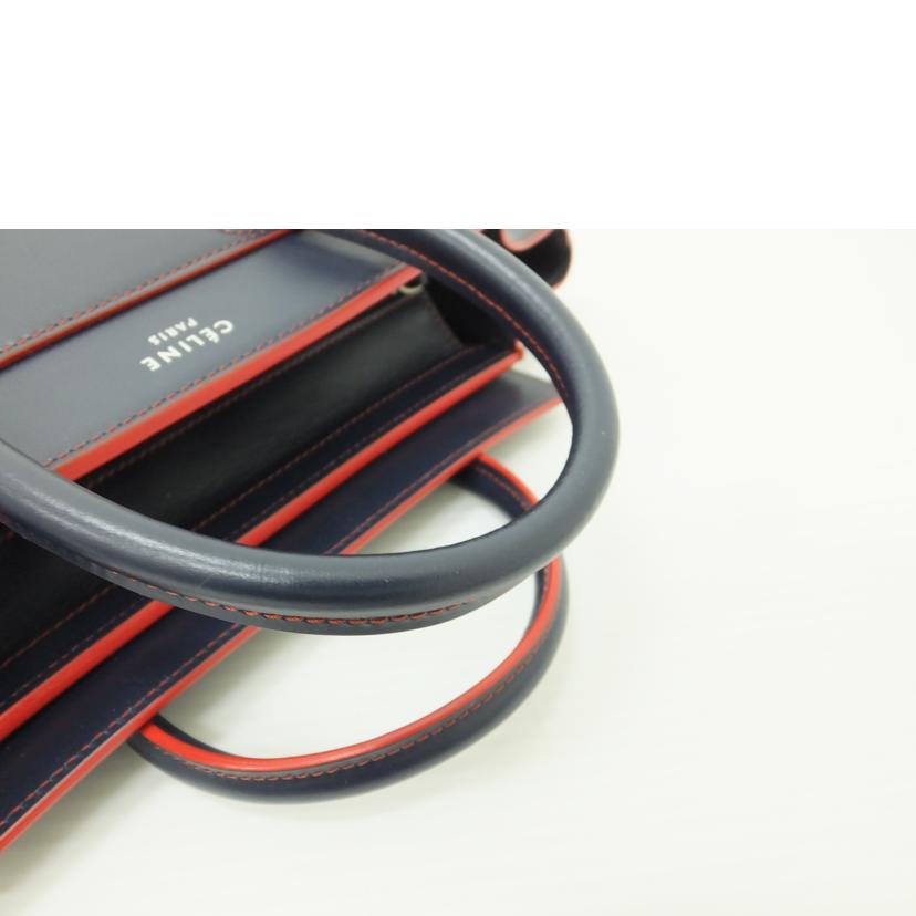 CELINE セリーヌ/ラゲージナノショッパー/ネイビー×レッド/168243//S-G******/Aランク/88