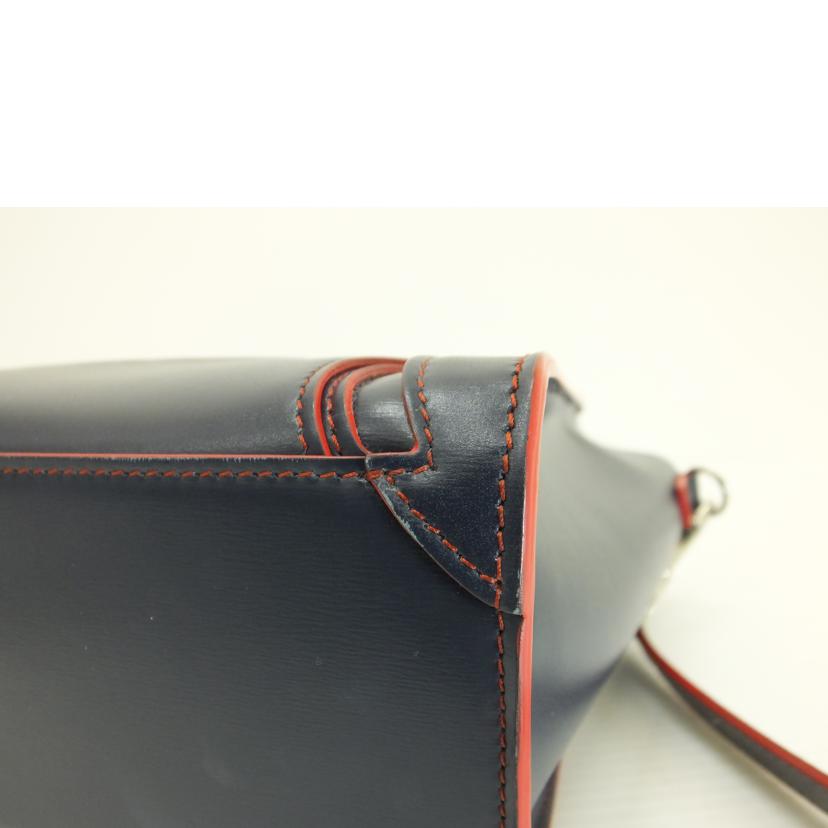 CELINE セリーヌ/ラゲージナノショッパー/ネイビー×レッド/168243//S-G******/Aランク/88