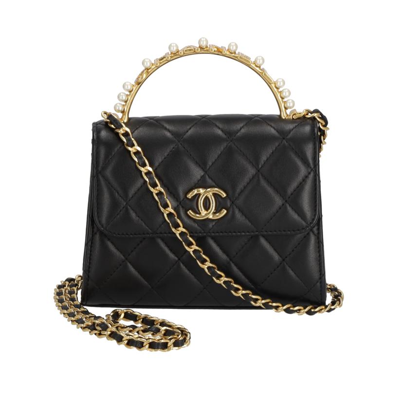 CHANEL シャネル/フェイクパールココハンドル/マトラッセチェーンショルダーバッグ//UXG*****/Aランク/75