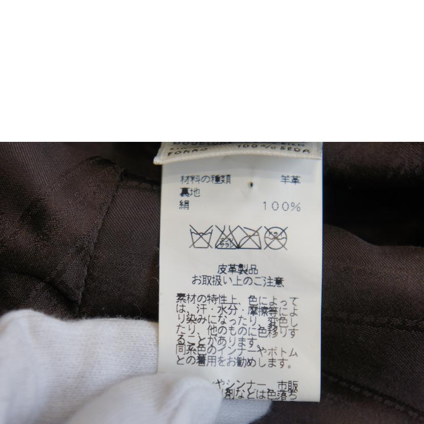 HERMES エルメス/レディースラムレザージャケットブラウン//Aランク/92