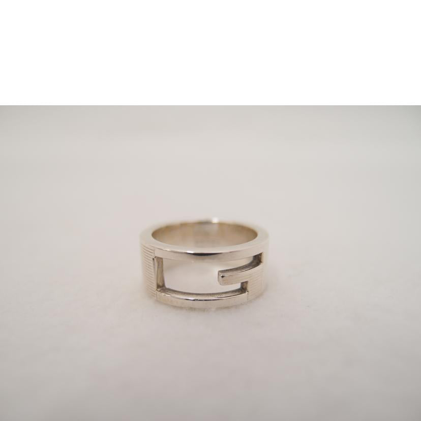 GUCCI グッチ シルバーリング AG925 8号(刻印9) レディース/ブランデッドレギュラーGシルバーリング #8//Aランク/69