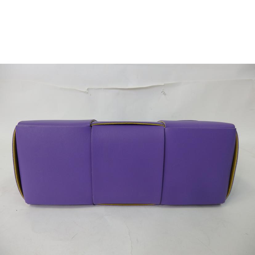 BOTTEGA VENETA ボッテガ ヴェネタ/スモールアルコトート/ラムスキン/パープル×イエロー/652867//Aランク/84