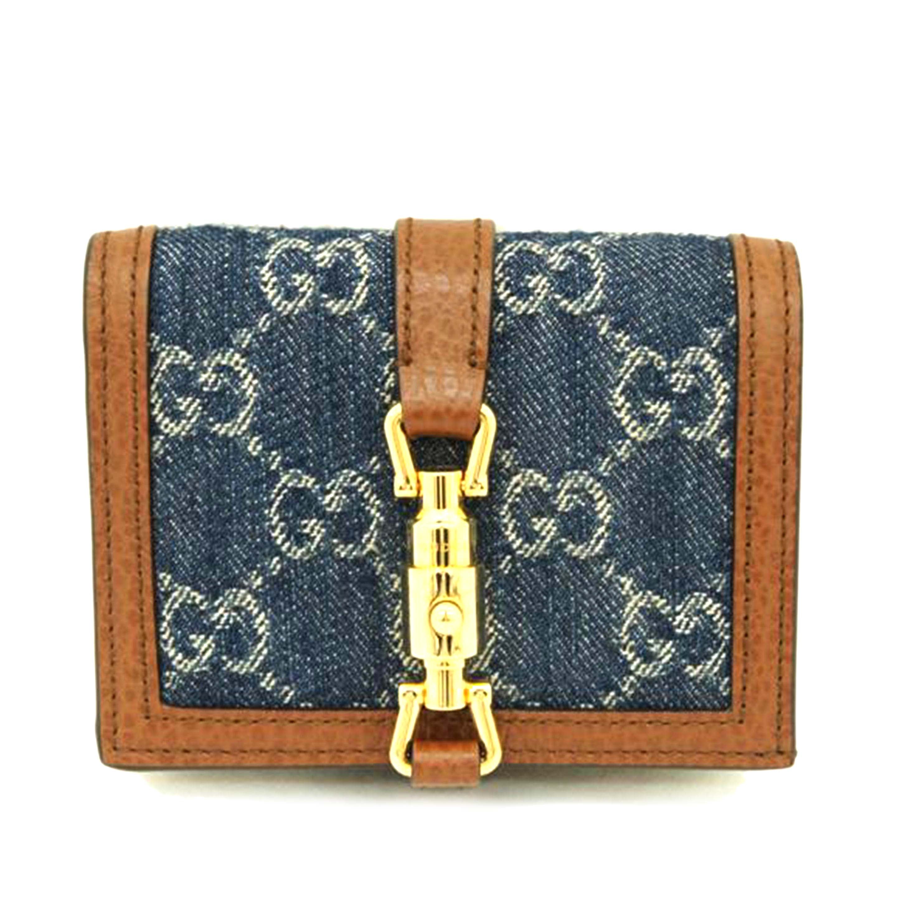 GUCCI グッチ/GG柄デニム ジャッキー カードケースウォレット/645536//496334/SAランク/01