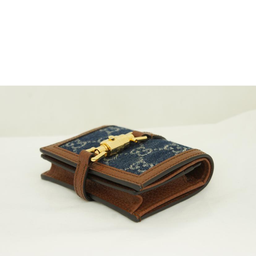 GUCCI グッチ/GG柄デニム ジャッキー カードケースウォレット/645536//496334/SAランク/01
