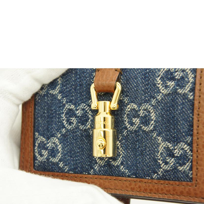 GUCCI グッチ/GG柄デニム ジャッキー カードケースウォレット/645536//496334/SAランク/01