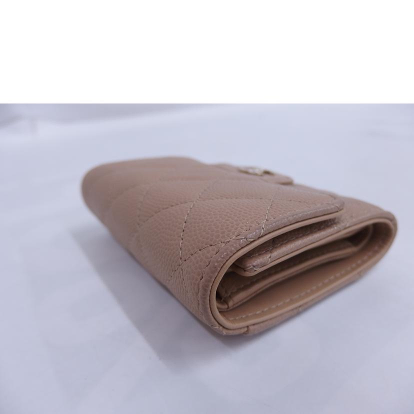 CHANEL シャネル/スモールフラップウォレット/キャビア/ベージュ/AP0712//284*****/ABランク/82