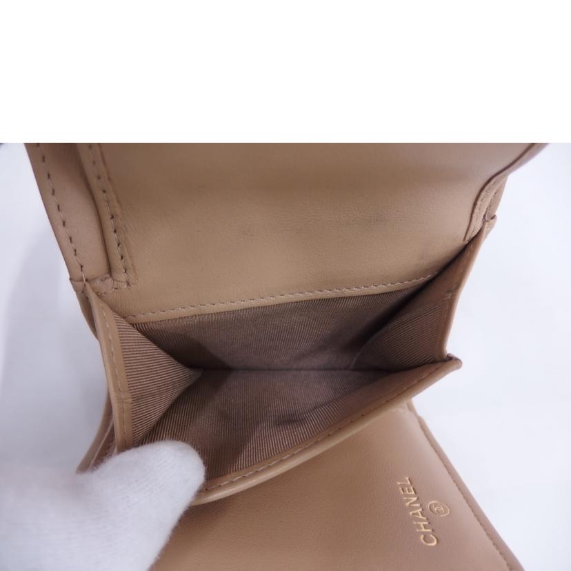 CHANEL シャネル/スモールフラップウォレット/キャビア/ベージュ/AP0712//284*****/ABランク/82