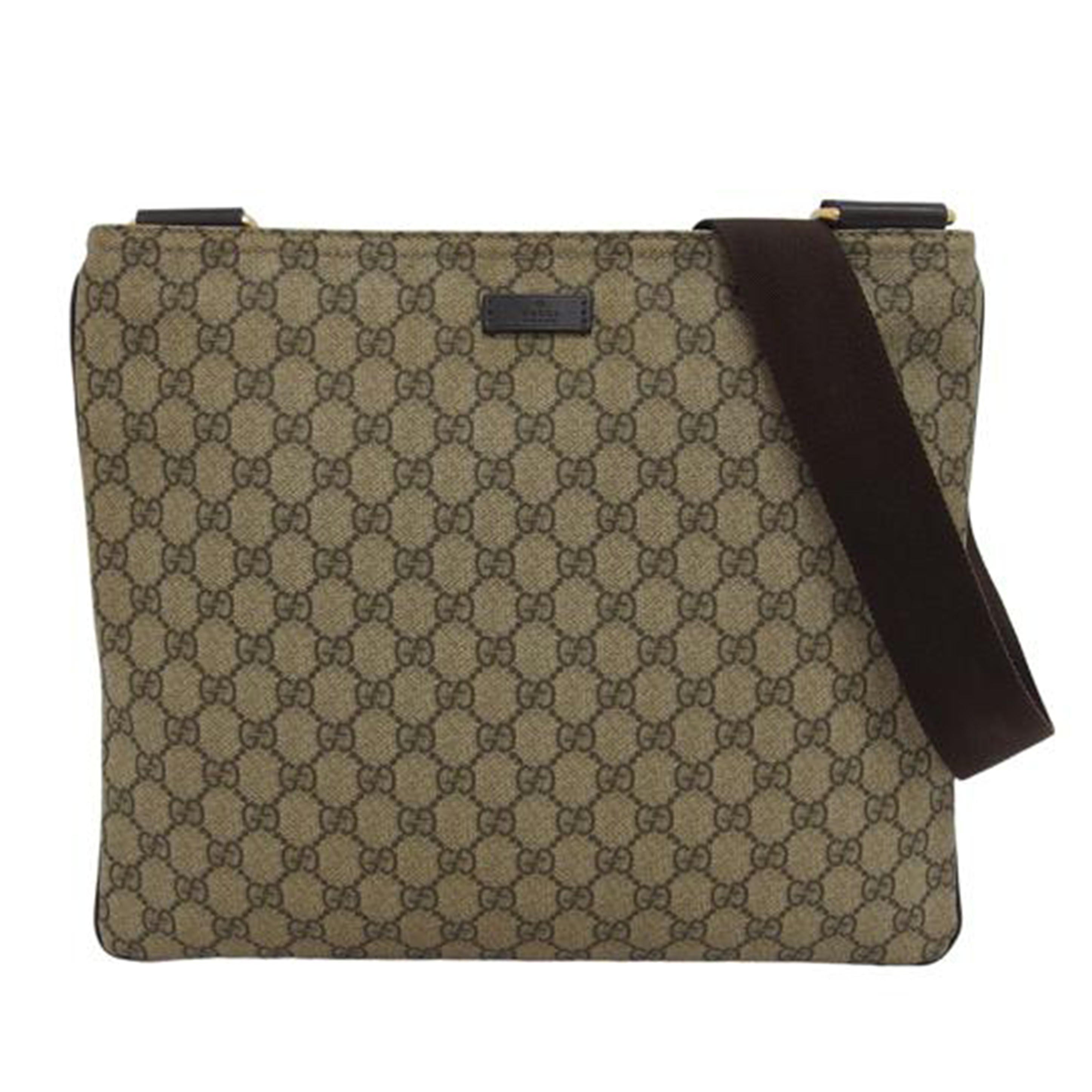 GUCCI グッチ PVC/GGスプリームショルダーバッグ/ブラウン/201446//002***/Aランク/04