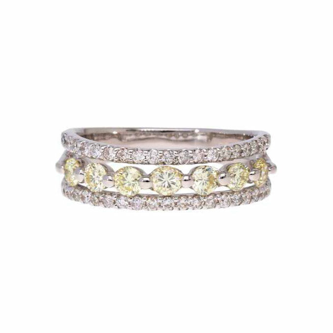 / K18WGダイヤリング1.00ct//Aランク/75