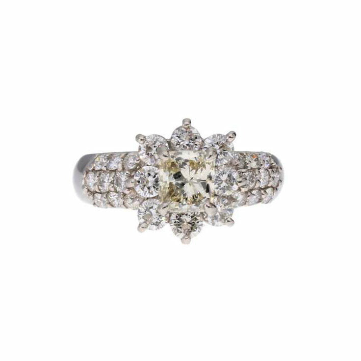 /◎ PT900ダイヤリング1.003/1.37ct//Aランク/75