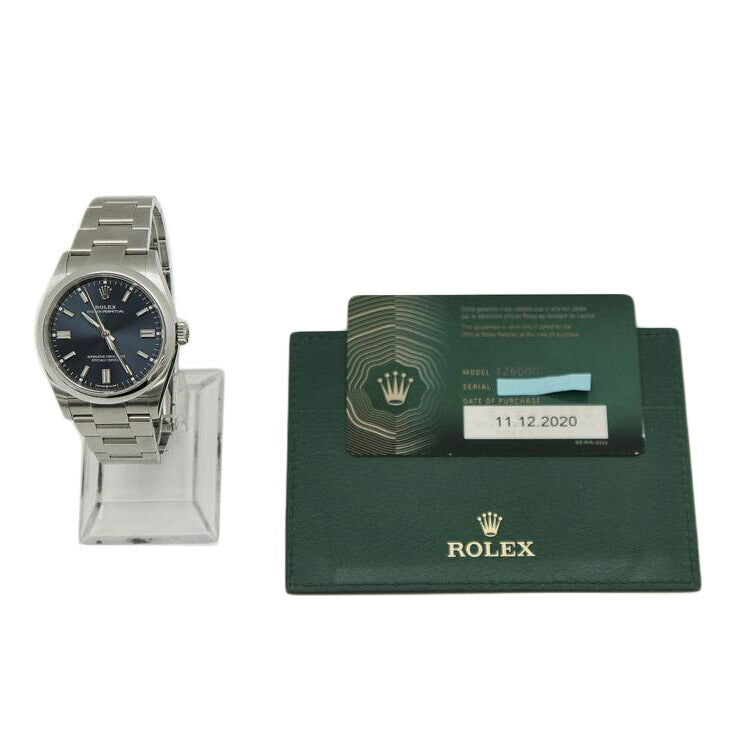 ROLEX ロレックス 新ギャラ2020年日付 ステンレス メンズ /オイスターパーペチュアル36・ネイビー/ランダム番/126000//12U*****/Aランク/64