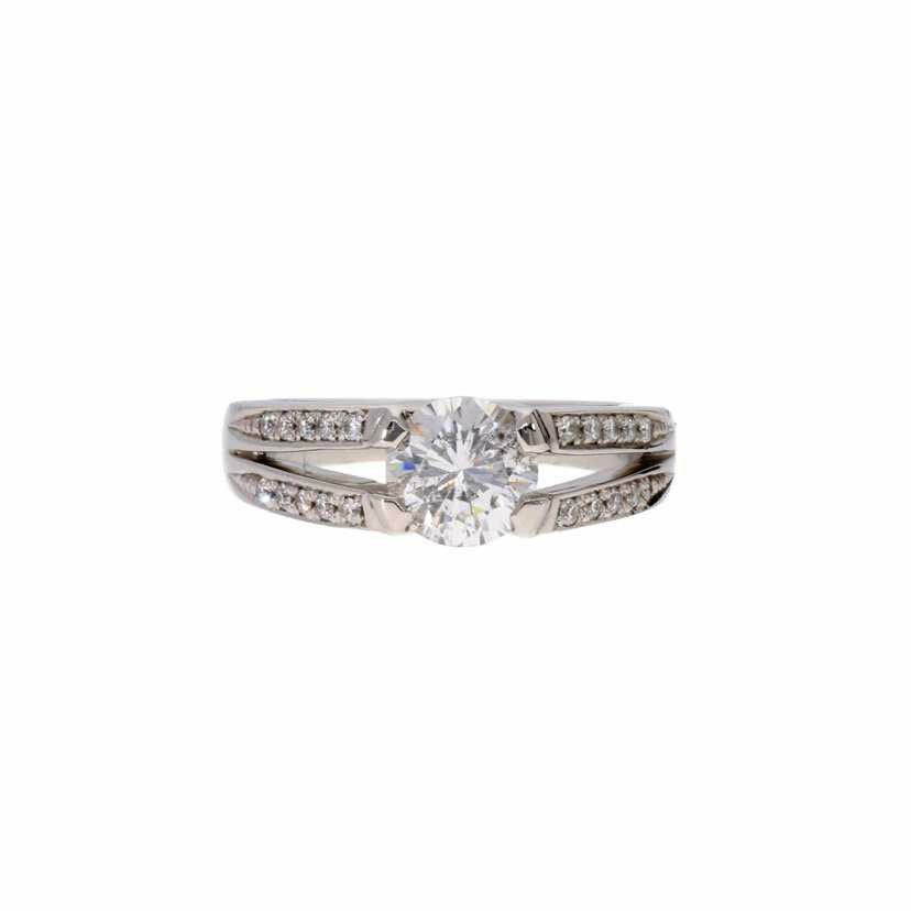 /◎ PT900ダイヤリング1.15/0.15ct//Aランク/75