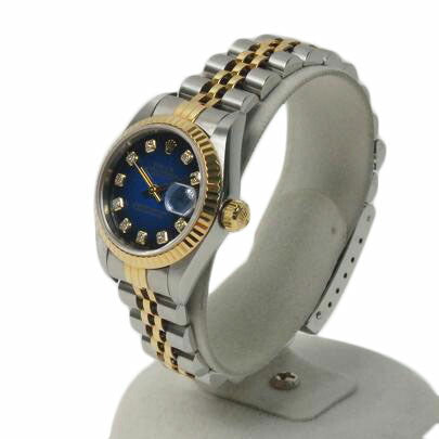ROLEX ロレックス/デイトジャスト/10Pダイヤ/ブルーグラデーション/レディース/69173G//T816641/96年製/ABランク/84