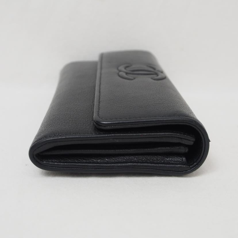 CHANEL シャネル/ココマーク二つ折りロングウォレット/黒/A50070//22796473/Bランク/78