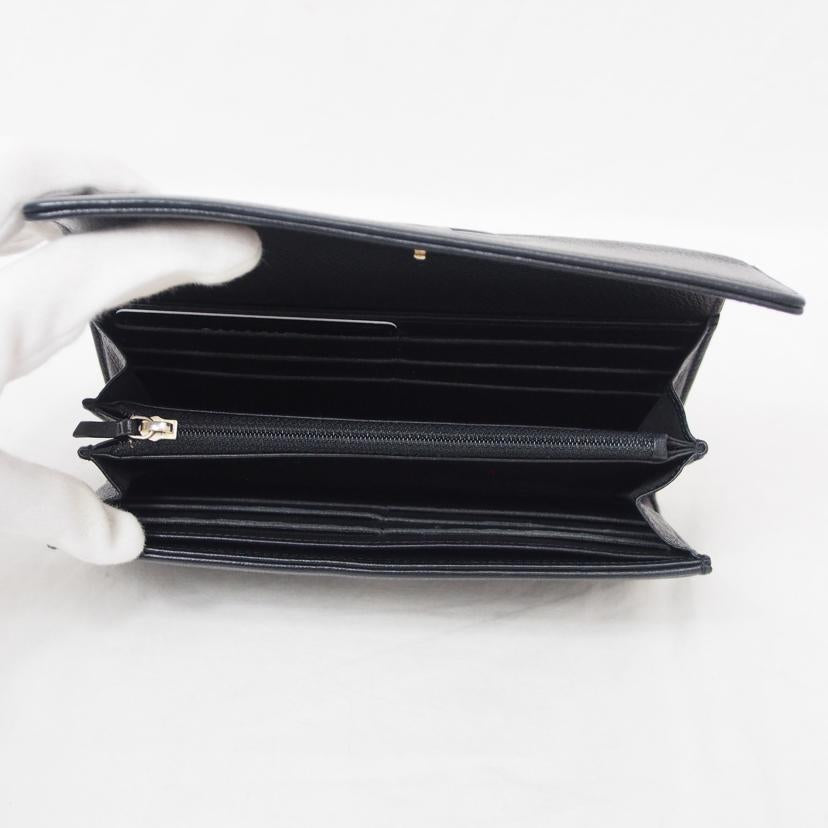 CHANEL シャネル/ココマーク二つ折りロングウォレット/黒/A50070//22796473/Bランク/78