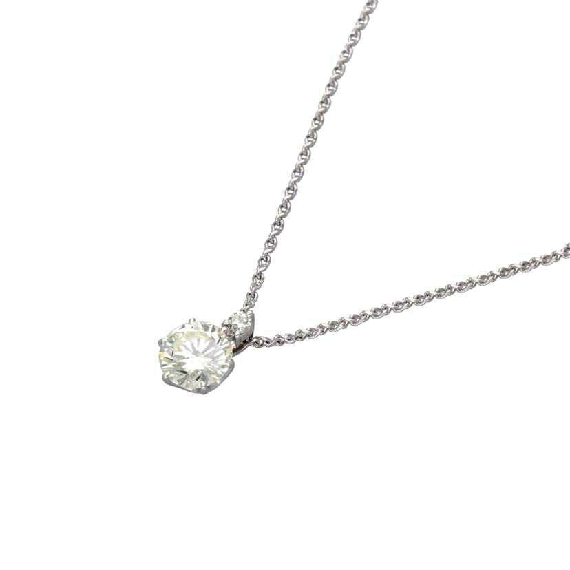 /◎ PT850ダイヤネックレス1.093/0.09ct//Aランク/75