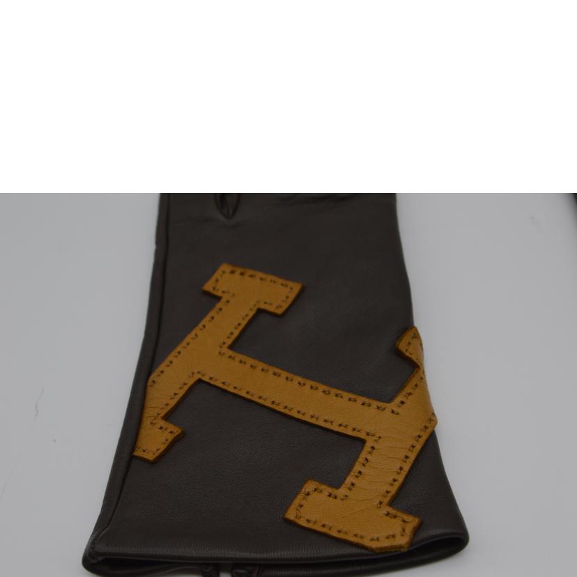HERMES エルメス/Hロゴレザーグローブ/Sサイズ//Aランク/89
