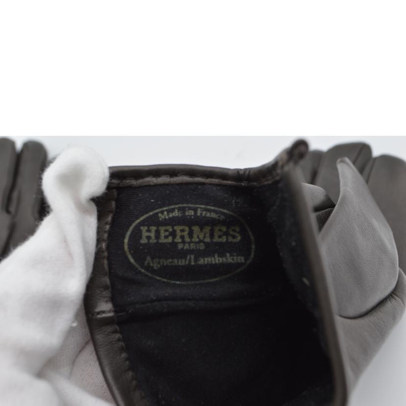 HERMES エルメス/Hロゴレザーグローブ/Sサイズ//Aランク/89