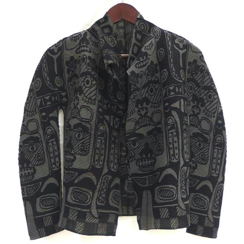 ISSEY MIYAKE イッセイミヤケ/me ISSEY MIYAKE ト-テムポールモチーフカ-ディガン/MI43FO581//ABランク/82