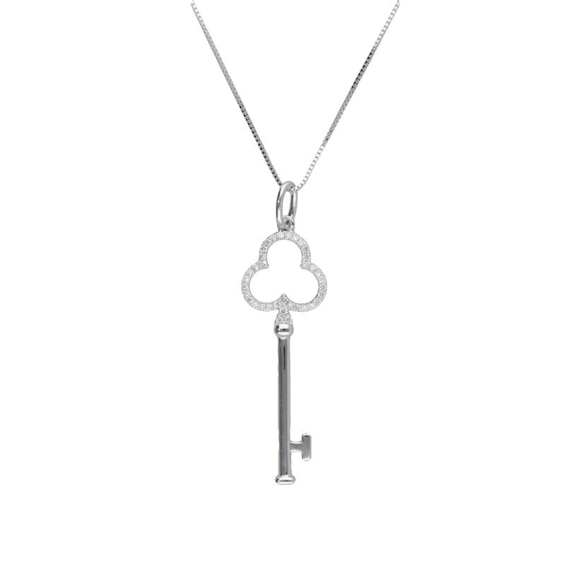 / K18WGダイヤネックレス0.20ct//Aランク/75
