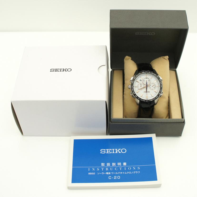 SEIKO セイコー/セイコーブライツ/クロノグラフ/ソーラー電波/チタン/8B92-0AP0//6D0***/SAランク/75