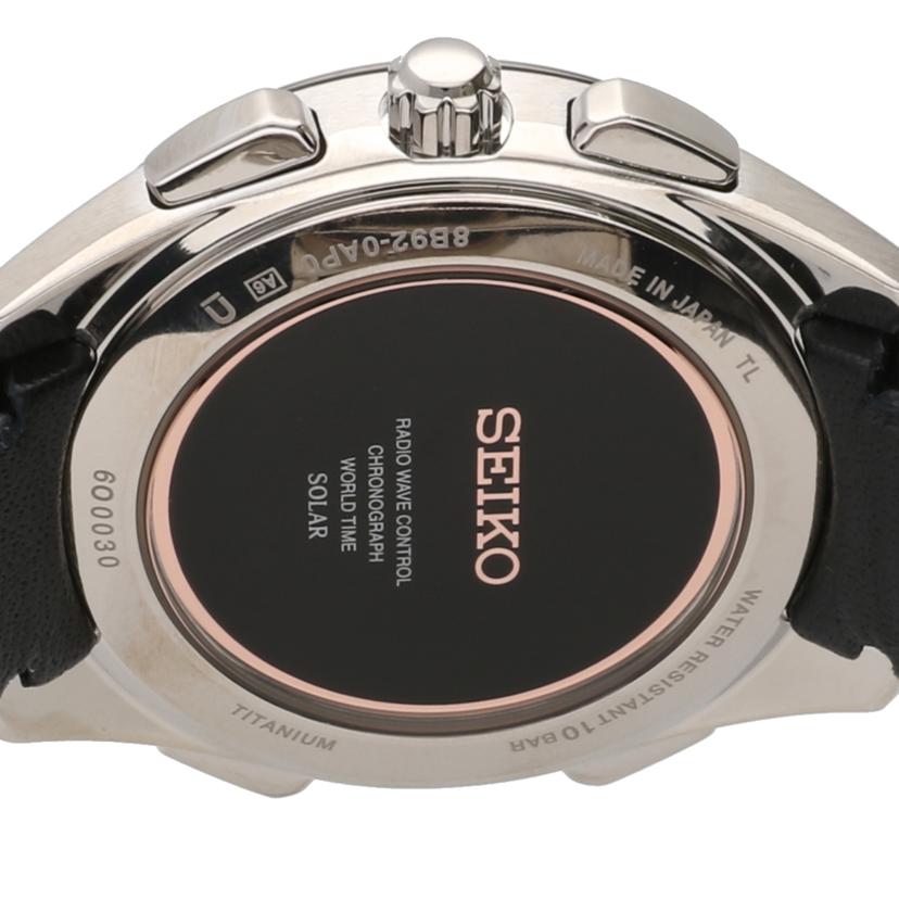 SEIKO セイコー/セイコーブライツ/クロノグラフ/ソーラー電波/チタン/8B92-0AP0//6O0***/SAランク/75