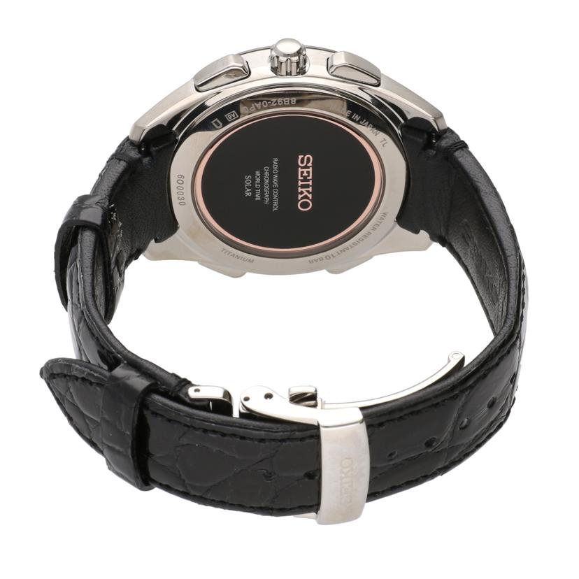 SEIKO セイコー/セイコーブライツ/クロノグラフ/ソーラー電波/チタン/8B92-0AP0//6O0***/SAランク/75