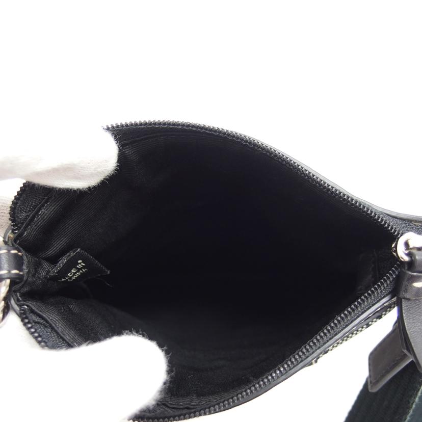 COACH コーチ キャンバス/シグネチャーミニショルダーバッグ/グレー×ブラック//Aランク/04