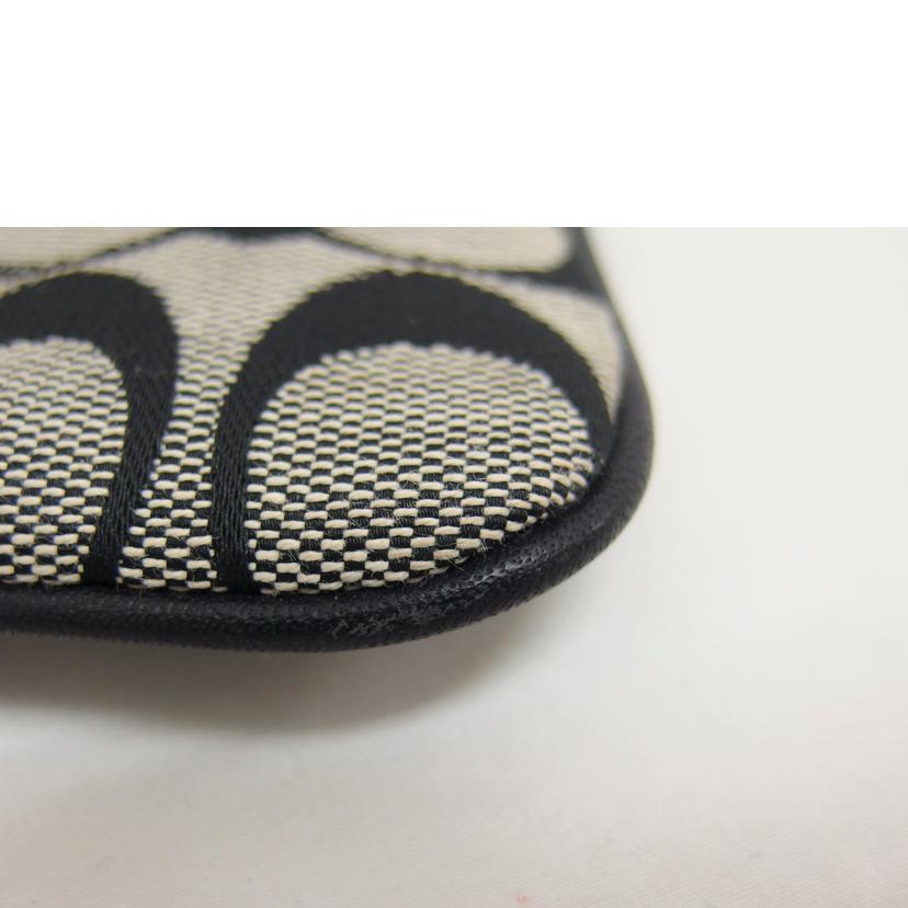 COACH コーチ キャンバス/シグネチャーミニショルダーバッグ/グレー×ブラック//Aランク/04