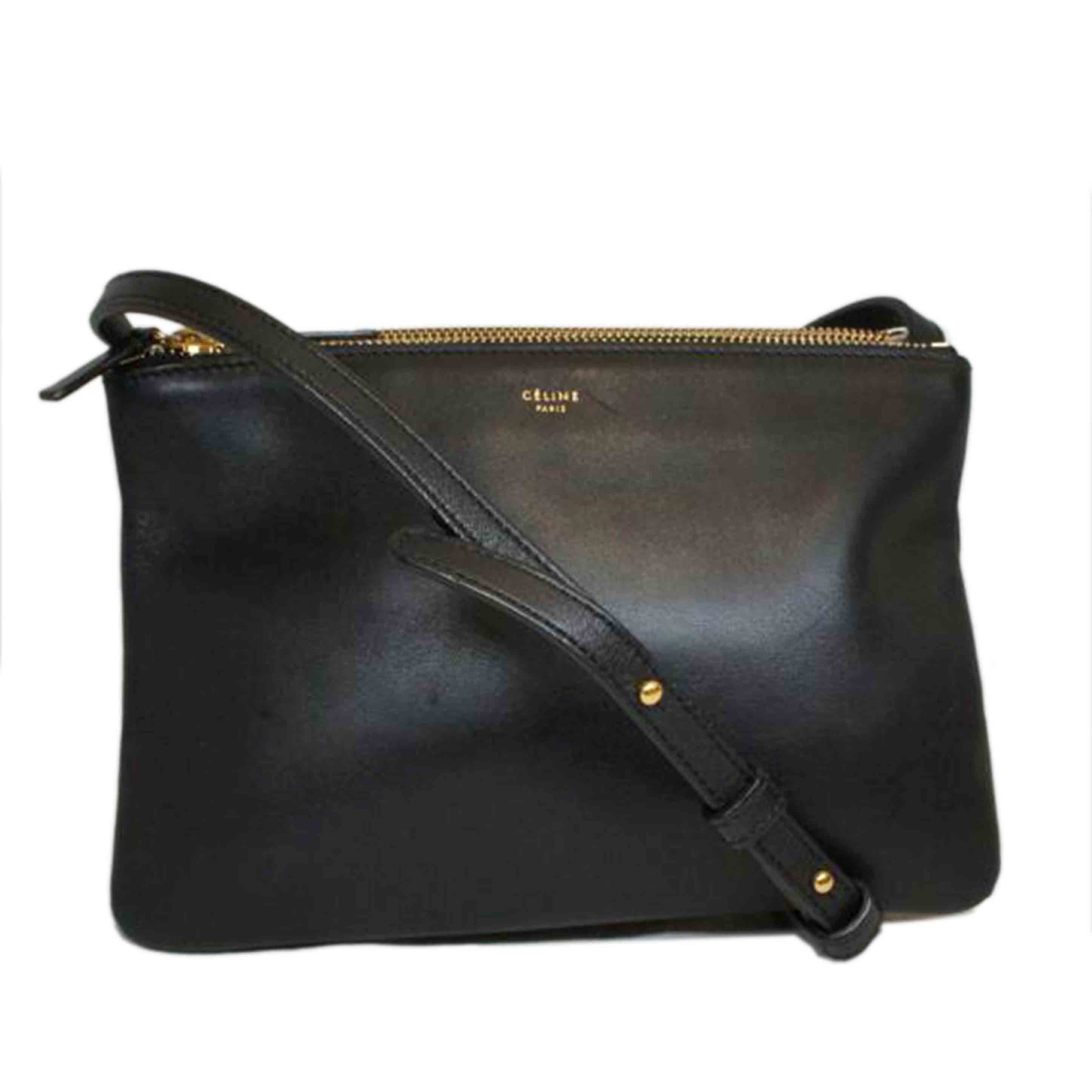 CELINE セリーヌ/トリオスモールショルダーブラック//ABランク/92