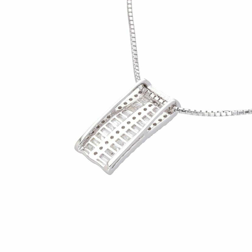 / K18WGダイヤネックレス1.13ct//Aランク/75