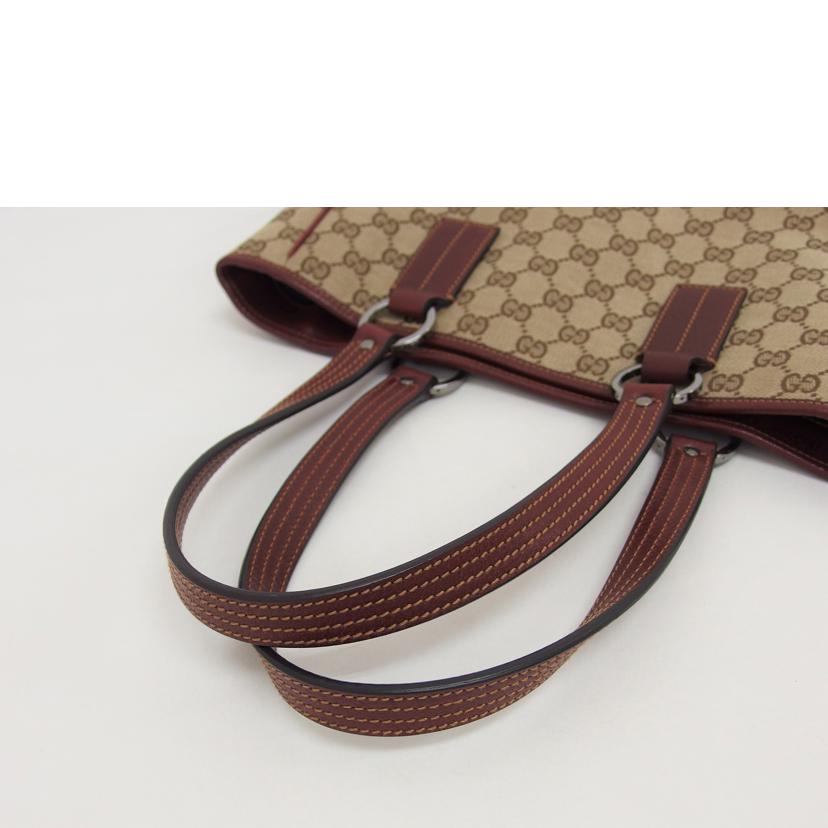 GUCCI グッチ ハンドバッグ ベージュ ボルドー/GGキャンバス/トートバッグ/113019//344*/Aランク/04