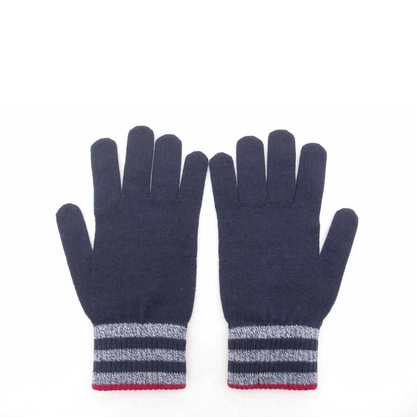 LOUIS VUITTON ルイ・ヴィトン ウール100% 手袋 紺 メンズ レディース/ゴン・モノグラム/ストライプス/ネイビー/M76029//MY0***/Aランク/69