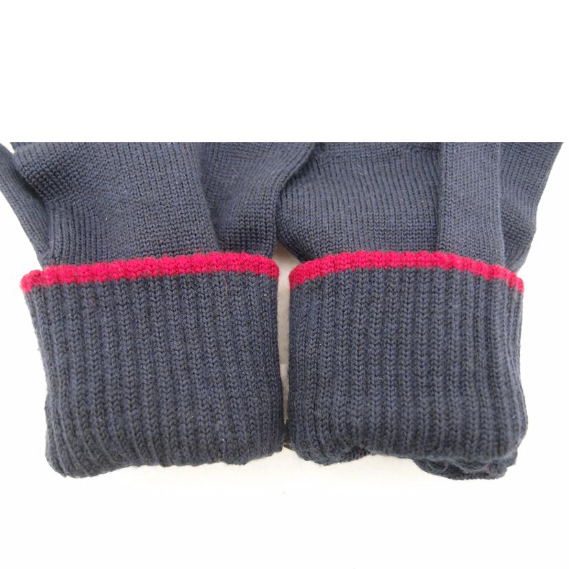 LOUIS VUITTON ルイ・ヴィトン ウール100% 手袋 紺 メンズ レディース/ゴン・モノグラム/ストライプス/ネイビー/M76029//MY0***/Aランク/69