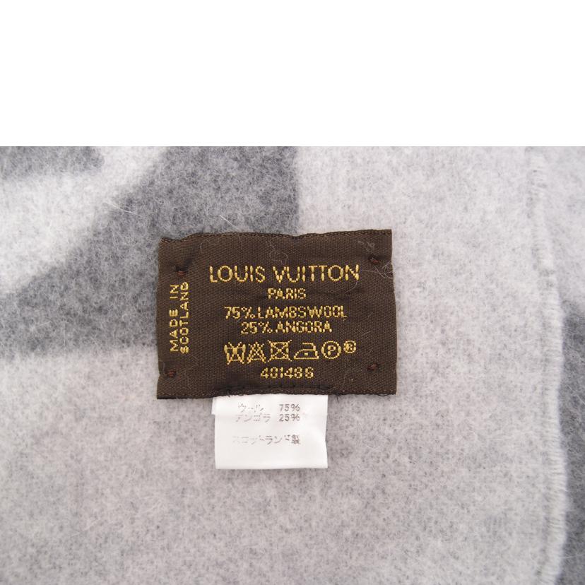 LOUIS VUITTON ルイ・ヴィトン ウール アンゴラ マフラー レディース メンズ/エシャルプカーディフ/グレー/401486//Aランク/69