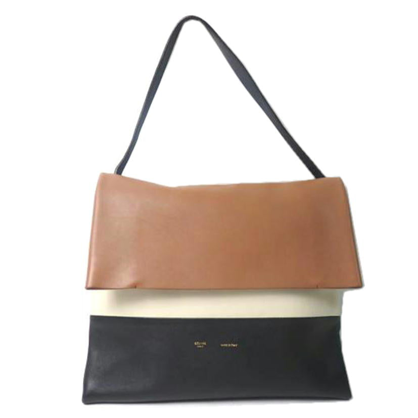 CELINE セリーヌ/オールソフト/茶×黒×白/ポーチ付//S-GA-0173/Bランク/84