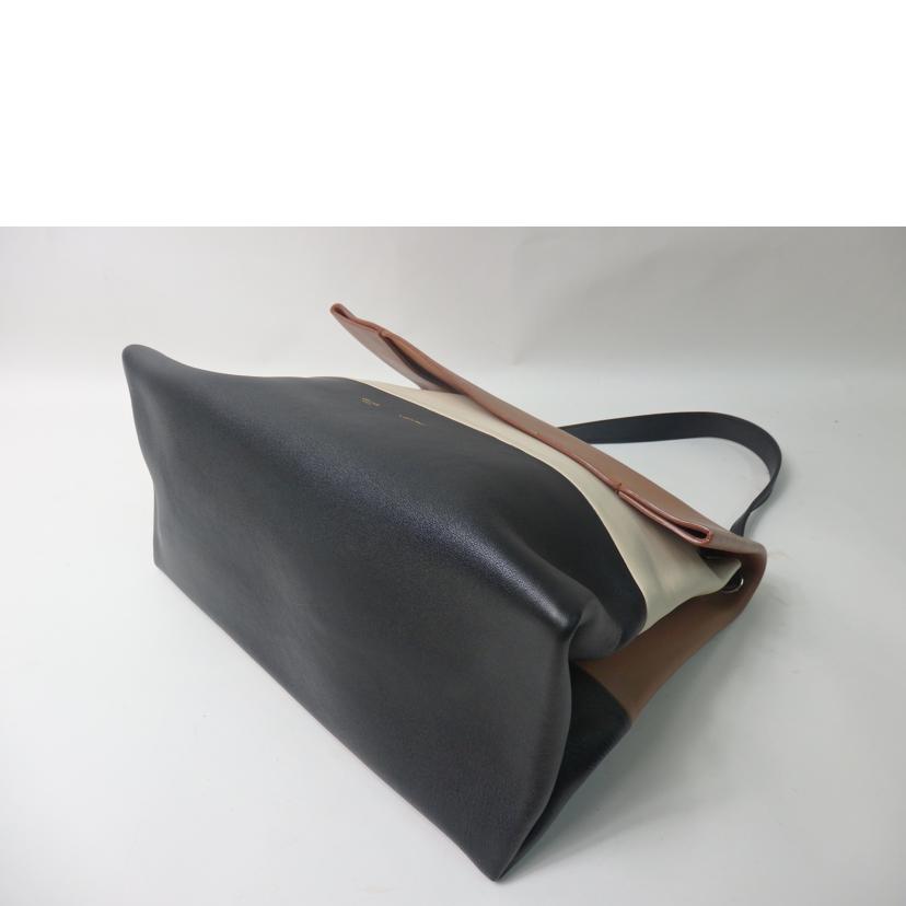CELINE セリーヌ/オールソフト/茶×黒×白/ポーチ付//S-GA-0173/Bランク/84